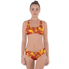 Christmas Star Advent Background Criss Cross Bikini Set