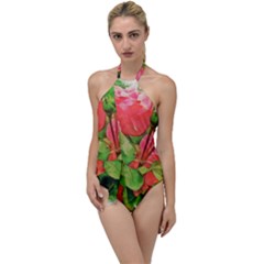 Figure Watercolor Art Nature Go With The Flow One Piece Swimsuit by Sapixe