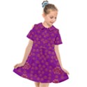 Seasonal Delight With Fantasy Flowers Kids  Short Sleeve Shirt Dress View1
