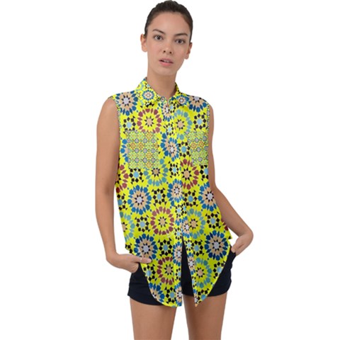 New Stuff 2-2 Sleeveless Chiffon Button Shirt by ArtworkByPatrick