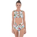 Apu Apustaja and Groyper Pepe The Frog frens Hawaiian Shirt with red Hibiscus on White background from Kekistan Bandaged Up Bikini Set  View1