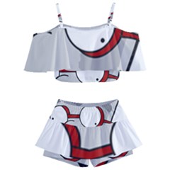 Purple Cup Nerd Kids  Off Shoulder Skirt Bikini by grimelab