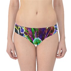 Abstract Garden Peony In Black And Blue Hipster Bikini Bottoms by myrubiogarden