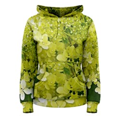 Elegant Chartreuse Green Limelight Hydrangea Macro Women s Pullover Hoodie by myrubiogarden