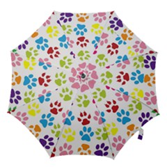 Paw Print Paw Prints Background Hook Handle Umbrellas (small)