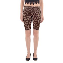 Giraffe Animal Print Skin Fur Yoga Cropped Leggings