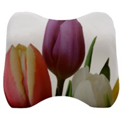 Tulips Bouquet Velour Head Support Cushion by picsaspassion