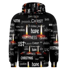 Candles Christmas Advent Light Men s Pullover Hoodie by Wegoenart