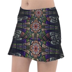 Fractal Detail Elements Pattern Tennis Skirt by Wegoenart