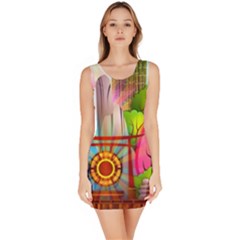 Zen Garden Japanese Nature Garden Bodycon Dress