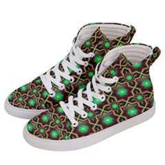 Pattern Background Bright Brown Men s Hi-top Skate Sneakers