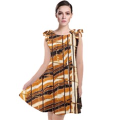 Abstract Architecture Background Tie Up Tunic Dress by Wegoenart