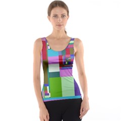 Fractal Gradient Colorful Infinity Art Tank Top by Wegoenart