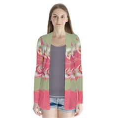 Fractal Gradient Colorful Infinity Drape Collar Cardigan by Wegoenart