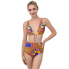 Graphic Design Graphic Design Tied Up Two Piece Swimsuit by Wegoenart