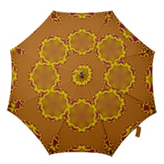 Abstract Fractal Pattern Washed Out Hook Handle Umbrellas (medium)