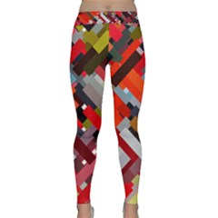 Maze Mazes Fabric Fabrics Color Classic Yoga Leggings by Pakrebo