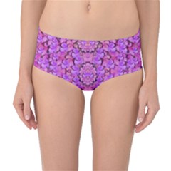 Paradise Blossom Tree On The Mountain High Mid-waist Bikini Bottoms by pepitasart