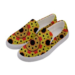 Fractal Art Design Pattern Women s Canvas Slip Ons