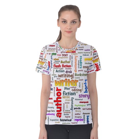 Writing Author Motivation Words Women s Cotton Tee by Pakrebo