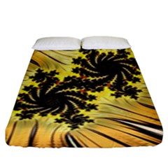 Fractal Art Colorful Pattern Fitted Sheet (king Size)