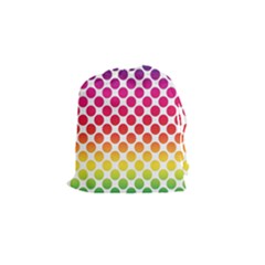 Polka Dots Spectrum Colours Dots Drawstring Pouch (small) by Pakrebo