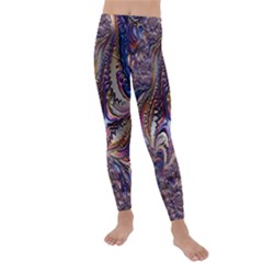 Fractal Artwork Pattern Digital Kids  Lightweight Velour Leggings