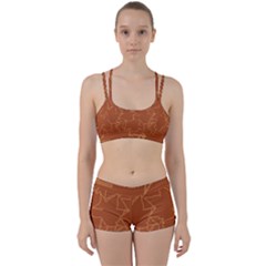 Autumn Leaves Repeat Pattern Perfect Fit Gym Set