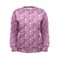 Texture Flower Background Pink Women s Sweatshirt by Pakrebo
