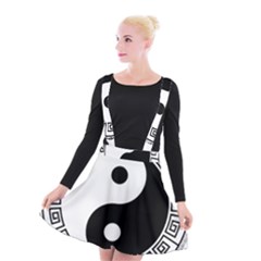 Yin Yang Eastern Asian Philosophy Suspender Skater Skirt