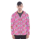 No Step On Snek DO NOT bubble speech Pattern pink background Meme Men s Hooded Windbreaker View1
