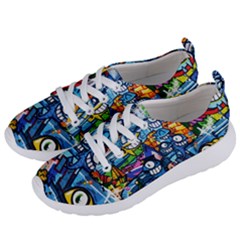 Graffiti Urban Colorful Graffiti Cartoon Fish Women s Lightweight Sports Shoes by genx