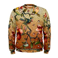 Flower Cubism Mosaic Vintage Men s Sweatshirt