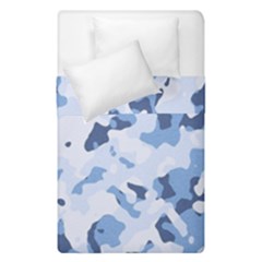Standard Light Blue Camouflage Army Military Duvet Cover Double Side (single Size) by snek
