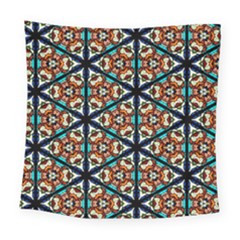 Church Window Stained Glass Texture Square Tapestry (large)