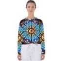 Church Window Stained Glass Church Women s Slouchy Sweat View1