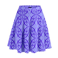 Blue Curved Line High Waist Skirt by Mariart