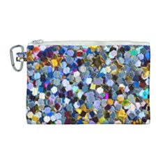 New Years Shimmer - Eco -glitter Canvas Cosmetic Bag (large)