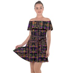 Surrounded By  Ornate  Loved Candle Lights In Starshine Off Shoulder Velour Dress by pepitasart