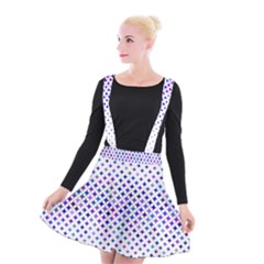Star Curved Background Geometric Suspender Skater Skirt