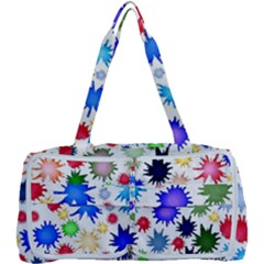 Inks Drops Black Colorful Paint Multi Function Bag by Pakrebo