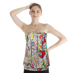 Supersonic Pyramid Protector Angels Strapless Top