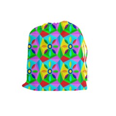 Star Texture Template Design Drawstring Pouch (large) by Pakrebo