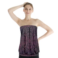 Mandala Neon Symmetric Symmetry Strapless Top