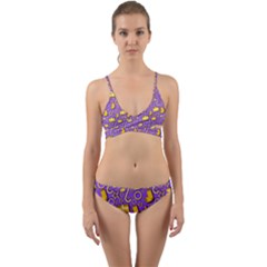 Paper Tissue Wrapping Wrap Around Bikini Set