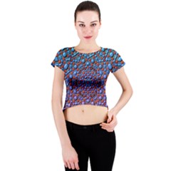 Tile Background Image Pattern 3d Crew Neck Crop Top by Pakrebo