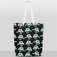 Squidward In Repose Pattern Full Print Rope Handle Tote (small) by Valentinaart