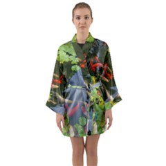 Koi Fish Pond Long Sleeve Kimono Robe by StarvingArtisan
