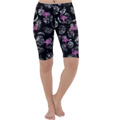 Flamingo Pattern Cropped Leggings 