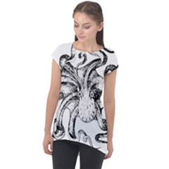 Animal Game Asset Call Invertebrate Cap Sleeve High Low Top by Wegoenart